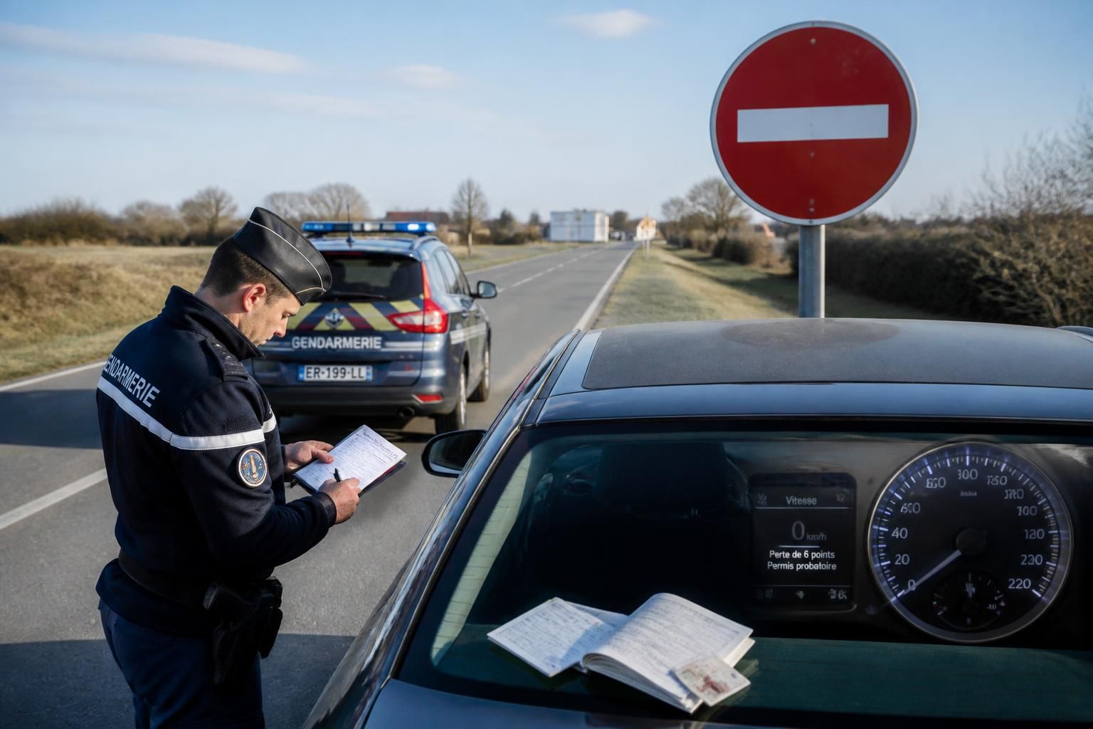 découvrez tout ce qu'il faut savoir sur l'infraction de sens interdit : montant des amendes, retrait de points et situations pouvant entraîner la perte du permis de conduire.